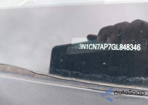 2016 Nissan Versa 1.6 S+ z USA, uszkodzony, nr VIN 3N1CN7AP7GL848346